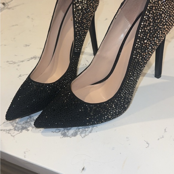 Aldo Black and Gold Studded Heels - Picture 8 of 9